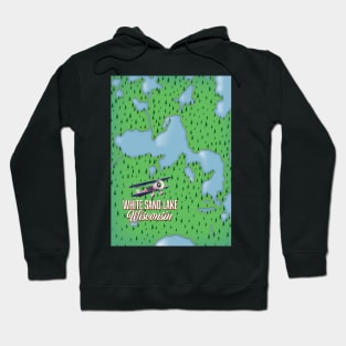 White sand lake Wisconsin lake map Hoodie